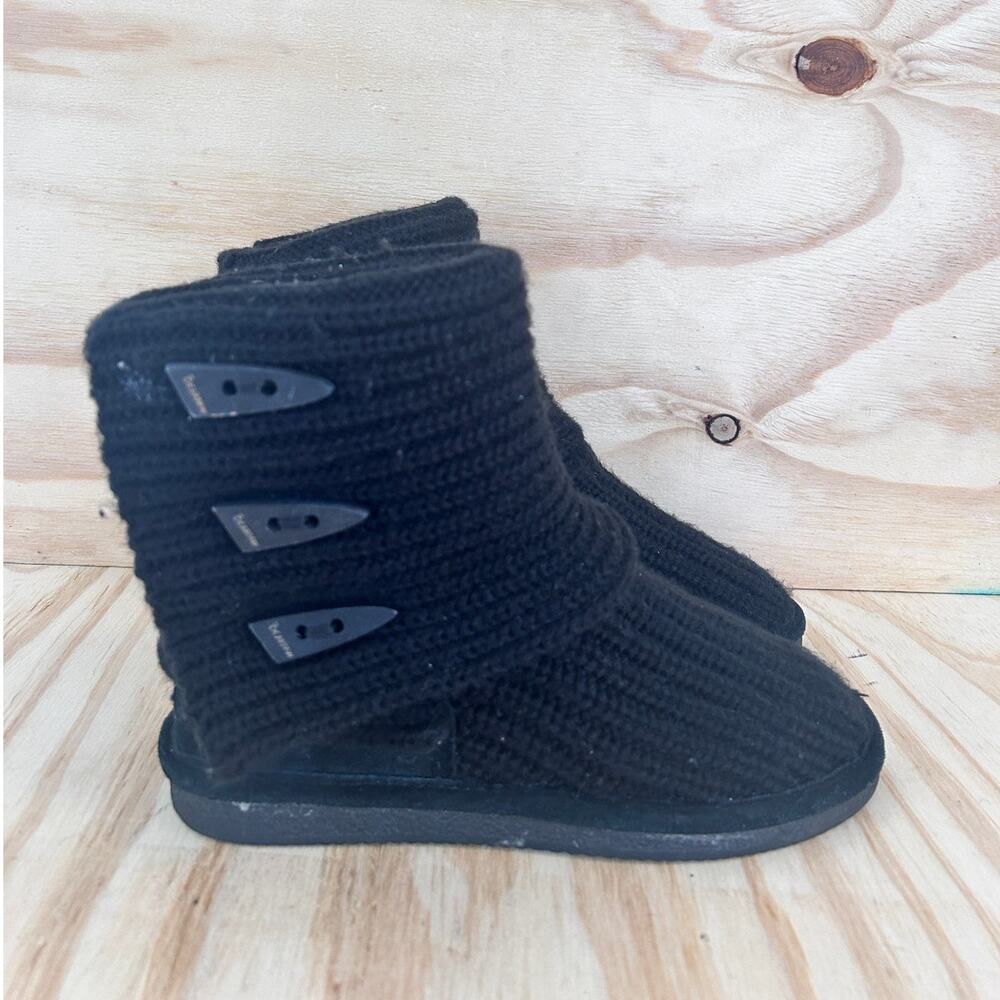 Bearpaw - Knit Tall Fold Over - Winter Boots - Black - Women's - 7